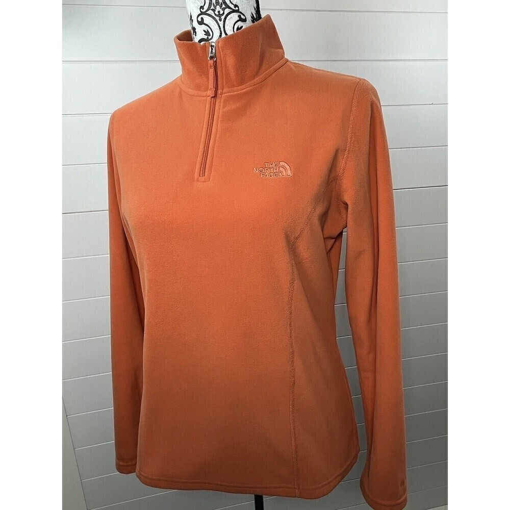 North Face Women’s TKA-100 Sweatshirt Salmon Color Fleece Light Weight Sz Med